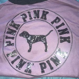 Loose fitting VS PINK sparkle tee